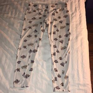 Hurley Leggings White w/ Rose Pattern!